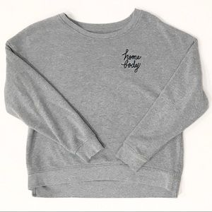 Embroidered “Home Body” Crew